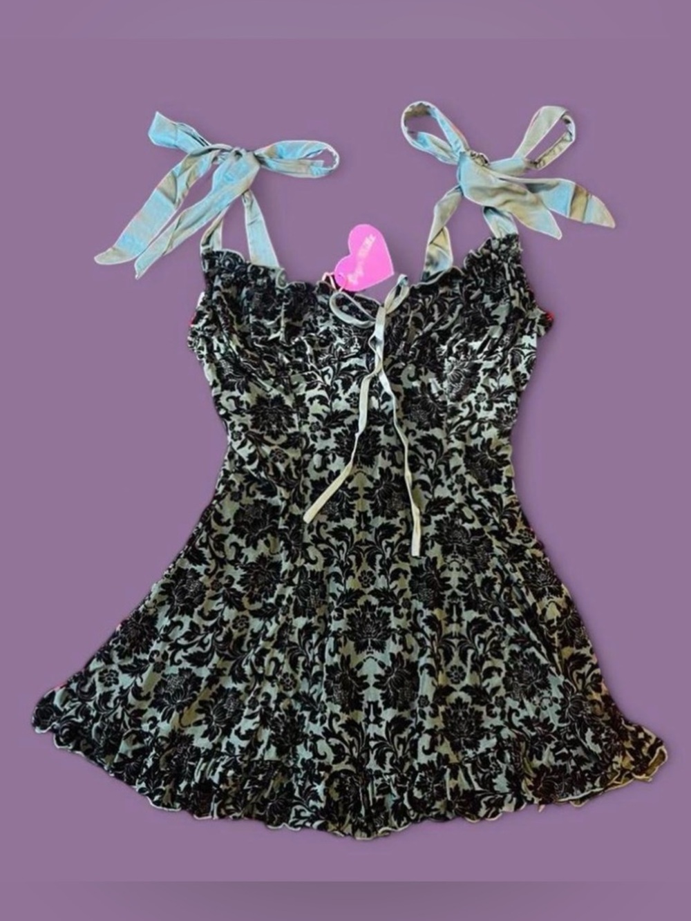 Sugar Thrillz x Dolls Kill - WILDFLOWER FABLES MINI DRESS - GREEN